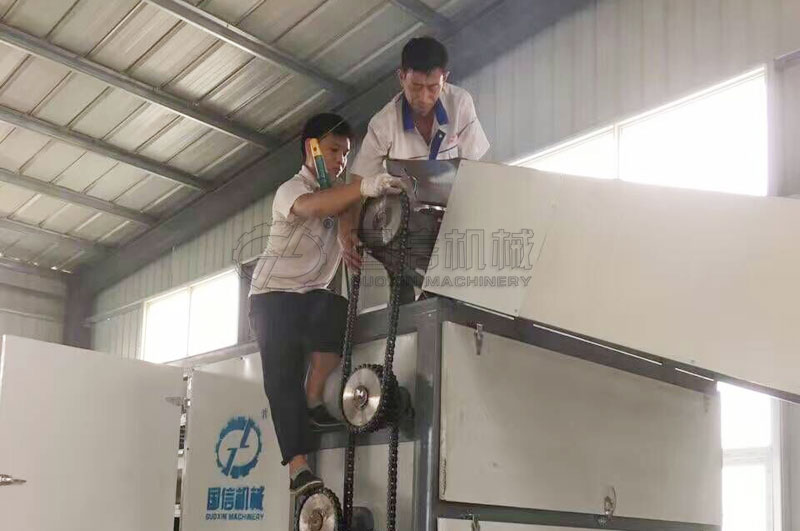 黃蜀葵烘干設備安徽池州安裝現場